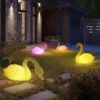 kf-S67a12ad5a20a4c67b4cdee95041933ffS New Rechargeable Led Swan Colorful Outdoor Courtyard Decoration Light Waterproof Garden LED Patio Walkway Light Landscape Lamp