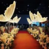 Wedding Decor Light Butterflies LED Lace Ceiling Lamp Romantic Creative Butterfly Lamps Road Load Walkway on Party Stage Lights.