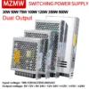 MZMW Dual Output Switching Power Supply 30W 50W 75W 100W 120W 350W 500W Ac Dc Converter ± 5V 24V 12V 15V LED Power SMPS Driver