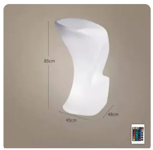 LED Illuminated Outdoor Bar Cocktail Table Rechargeable Plastic Lighted Coffee Table for KTV Disco Party Supplies