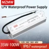 MZMW Waterproof Switching Power Supply LPV-35W 60W 80W 100W AC/DC 12V 24V IP65 Lighting Transformer Single Output LED Driver