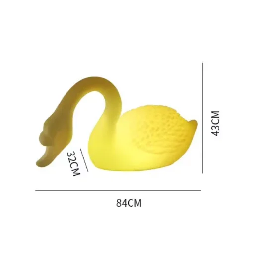 kf-Sa531fbeed66c4dbf8e596804b4c5a731S New Rechargeable Led Swan Colorful Outdoor Courtyard Decoration Light Waterproof Garden LED Patio Walkway Light Landscape Lamp