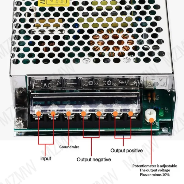 MZMW Switching Power Supply MS 25W 35W 50W 60W 75W 100W 120W 150W 200W 250W 110/220V AC TO DC 12V 24V Led Transformer SMPS