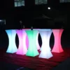 LED Illuminated Outdoor Bar Cocktail Table Rechargeable Plastic Lighted Coffee Table for KTV Disco Party Supplies
