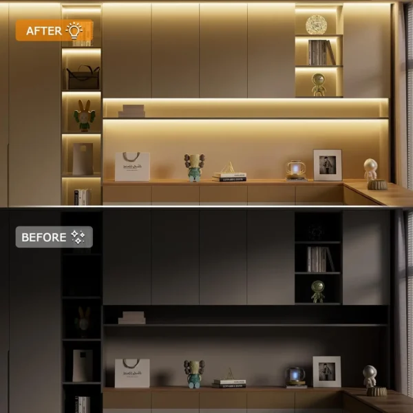 DC12V Zigbee 3.0 1M-5M COB LED Strip 320LEDs High Density Flexible Room LED String Lights Waterproof Smart for Smartthings Alexa