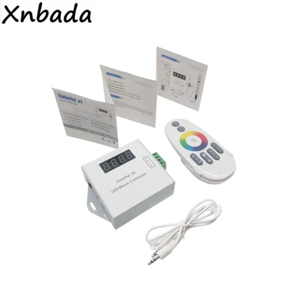 LED Strip Light Controller with RF Touch Remote - DC5-24V, Max 600/1000 Pixels